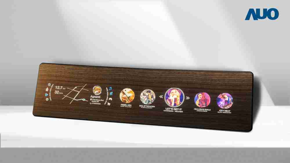 龙门国际研发全球最高穿透度达80%的AmLED木纹显示器，，，，可于使用时呈现高亮度、、、清晰可见的信息，，并在不使用时回归为单纯的饰板，，，节能兼具美观