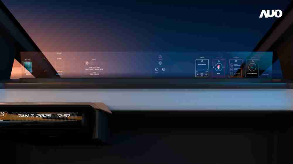 龙门国际无界透明显示接口(Horizon Image Glass)透过车运算方案整合仪表板、、中控台及副驾显示器，，，，一体式全景呈现，，，，提供乘用者清晰的前方视野、、、行车必要信息与娱乐功能